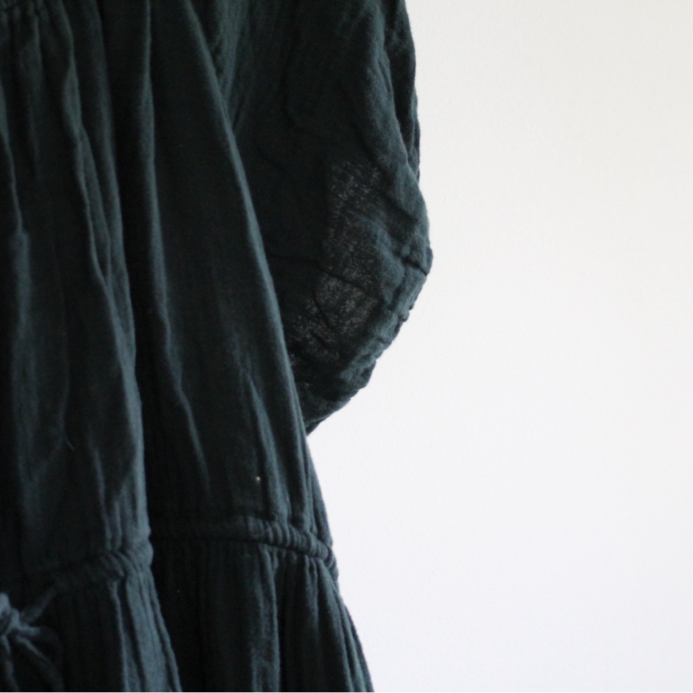 Dark Green Maxi Dress 100% cotton - Picture 2 of 2